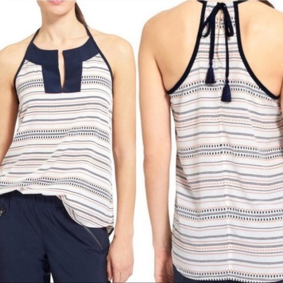Athleta Coastal Dunes Tassel Tie Tank Size M - Picture 1 of 11